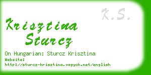 krisztina sturcz business card